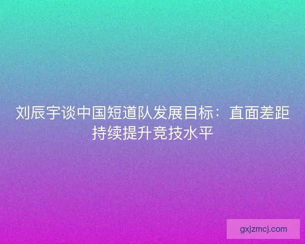 刘辰宇谈中国短道队发展目标：直面差距持续提升竞技水平
